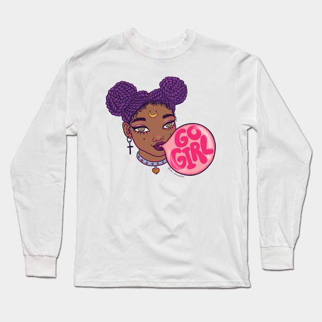 Go girl Long Sleeve T-Shirt by @isedrawing